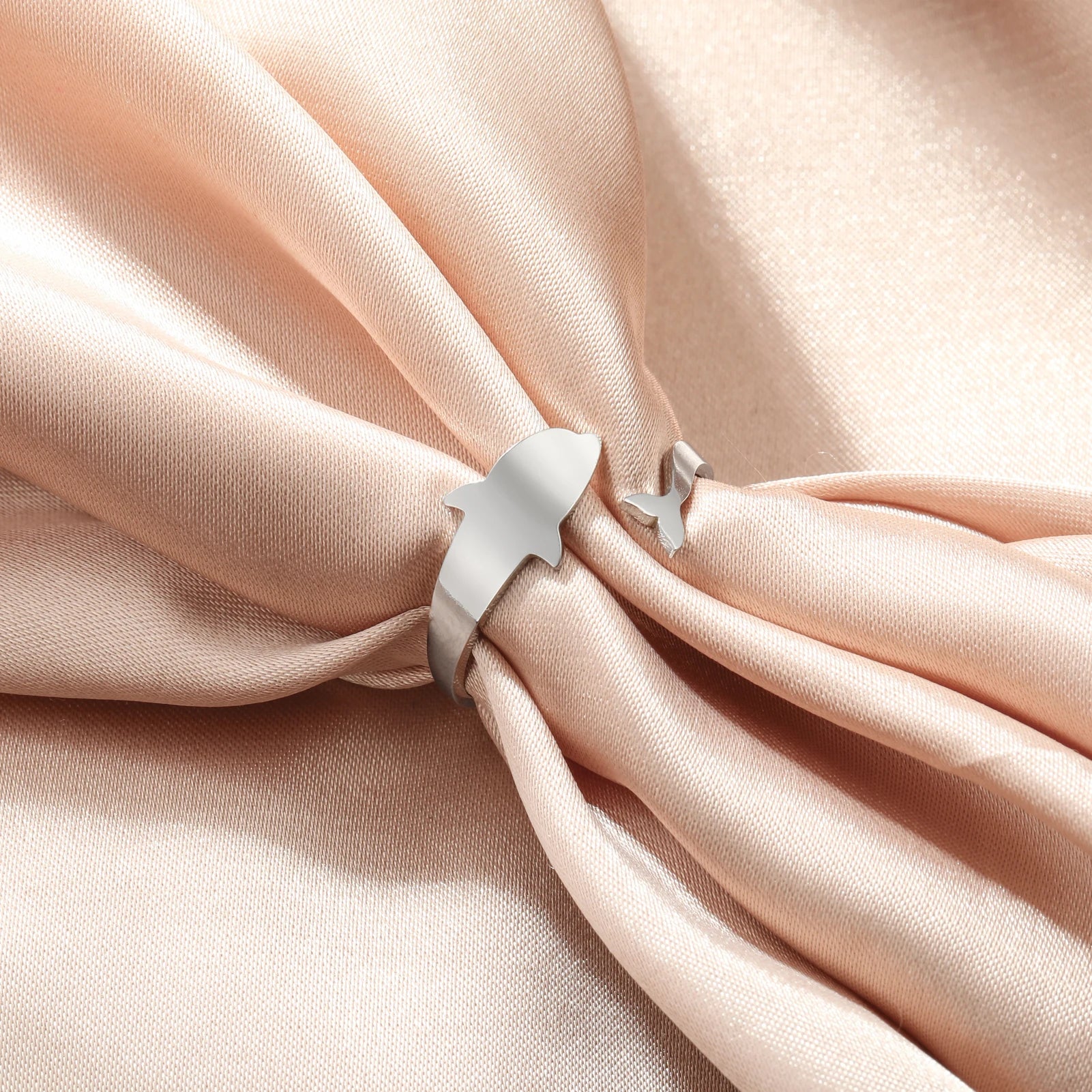 Cazador Animal Dolphin Women's Ring Stainless Steel Jewelry Adjustable Finger Rings Birthday Gift 2025 Trend Wholesale New