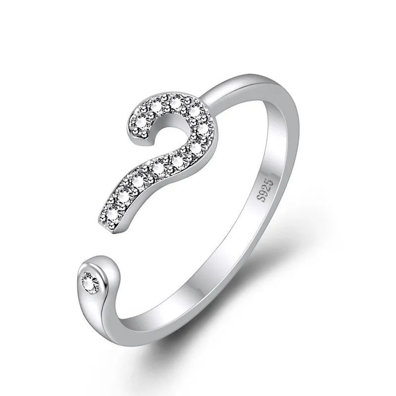 Hot 925 Sterling Silver Ring AAA Zircon Adjustable Simplicity Fashion Exquisite Women Jewelry Accessories Wedding Party Gift