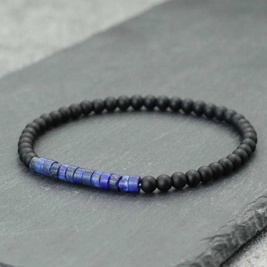 Minimalist 4mm Beads Strand Bracelet Unisex Meditation Yoga Healing Chakra Braslet Handmade Leisure Accessories Gift For Couple