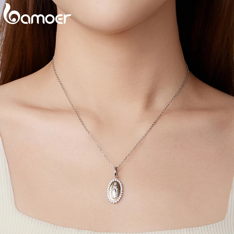 Bamoer Sonnengöttinnen-Anhänger aus 925er Sterlingsilber, 18 Karat vergoldete Zirkonia-Perlen, DIY-Armbandzubehör für Frauen und Mütter