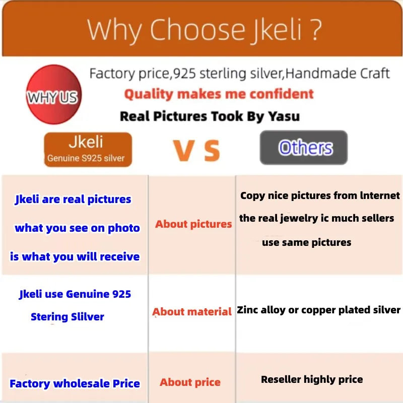 Jkeli - 100 % S925 Sterlingsilber, plattierte 18-karätige Goldhalskette mit Diamantkreis im japanischen und koreanischen K-Gold-Stil