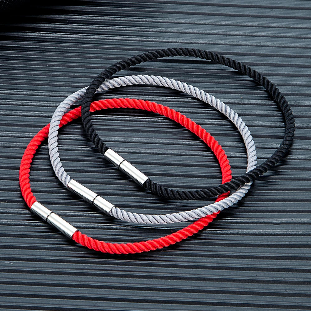 MKENDN Minimalist Grade A Rope Bracelet Men Femme Lucky Red Thread Braclet Attract  Magentic Couple Wealth Prosperity Gifts