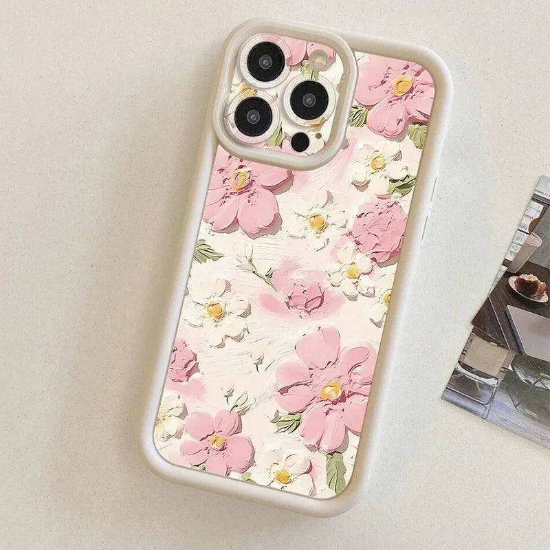 Summer Daisy Oil Painting Floral Phone Case For Xiaomi Poco X7 M6 X6 X5 X3 F6 F5 Pro Mi 13 12 11 Lite 5G 14T 14 13T 12TPRO Cover