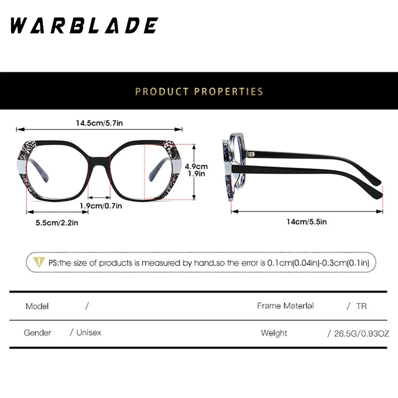 New TR90 Vintage Anti Blue Light Optical Polygon Sexy Ladies Glasses Women Luxury Brand Designer Trend Myopia Eyewear Frame Lady