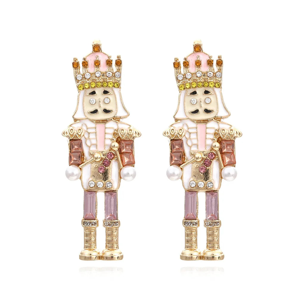 Personalized Creative Cute Nutcracker Soldier Earrings