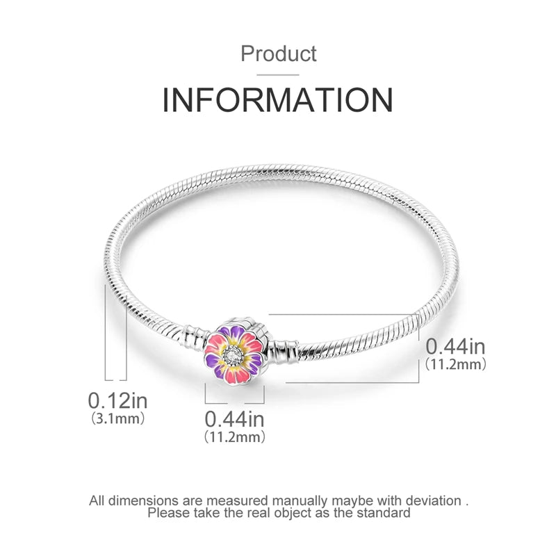 New Original 925 Sterling Silver Bracelet Heart Butterfly Bracelet For Women Fit Original Bracelet Charms Beads Jewelry DIY Gift