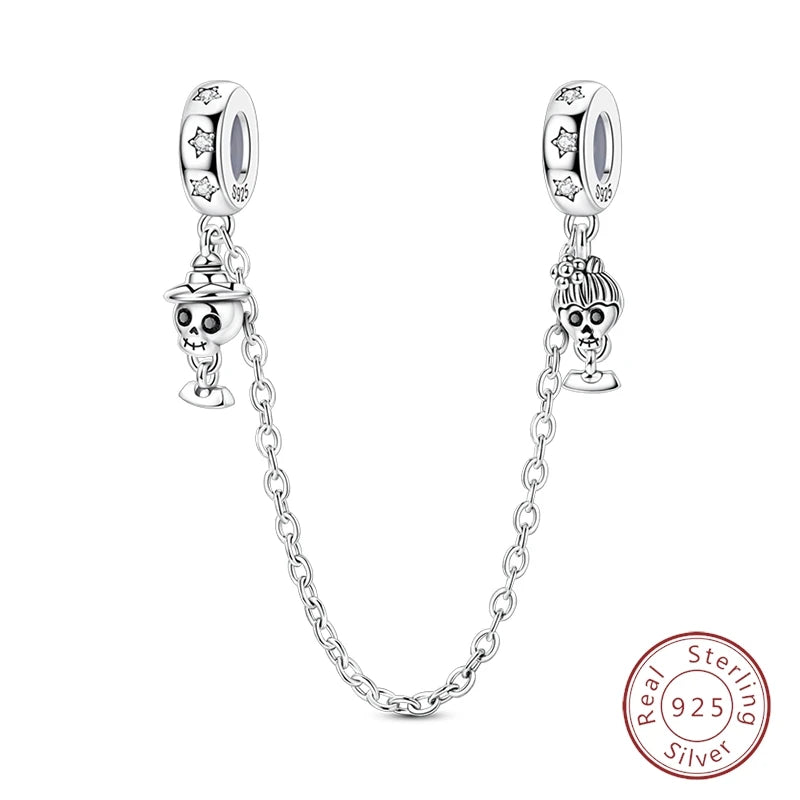 Halloween 925 Sterling Silver Design Charms Beads Pendants Suitable for Original Bracelet DIY Exquisite Making Jewelry