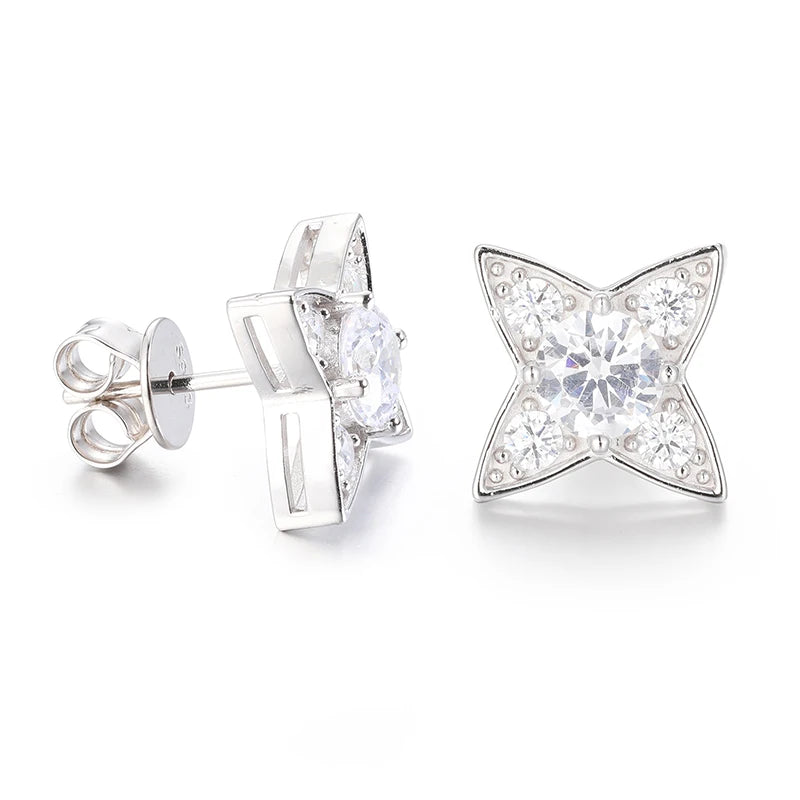 Classic Skeleton Moissanite 925 Earring For Women Jewelry Top Quality 100% s925 Sterling Silver Fashion Earrings Engagement