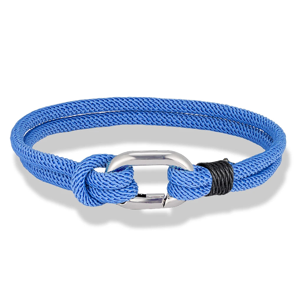 MKENDN New Nautical Mens Thin Rope Bracelet With Oval Circle Spring Clasp For Surfer Beach Jewelry Gifts - Madeinsea©