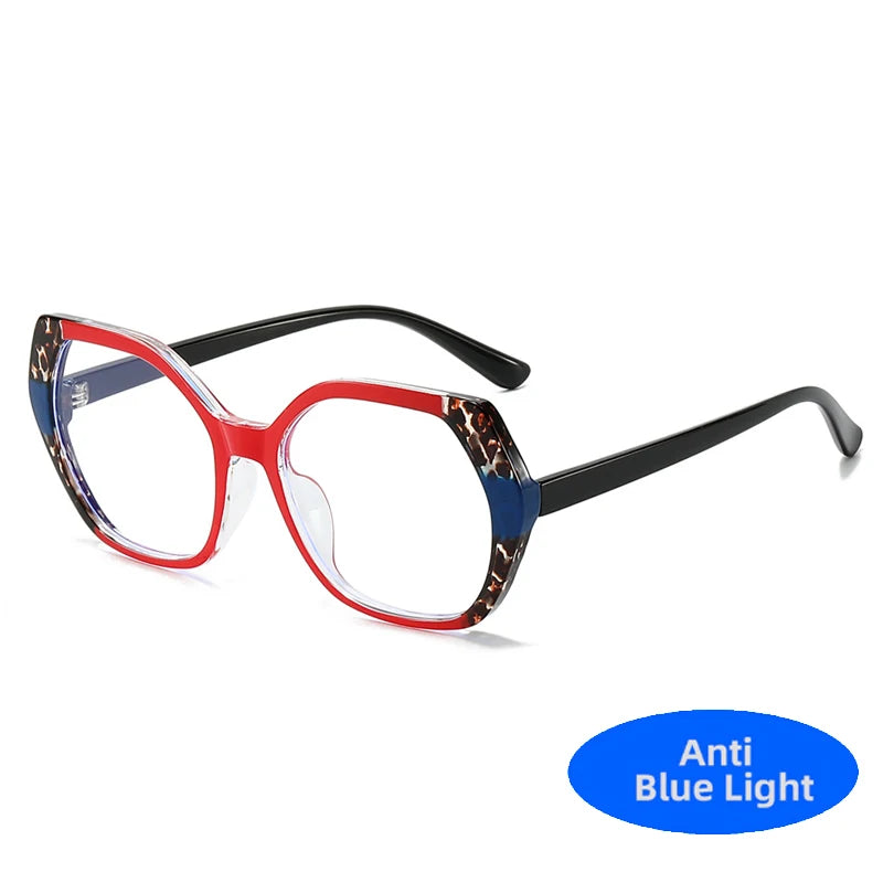 New TR90 Vintage Anti Blue Light Optical Polygon Sexy Ladies Glasses Women Luxury Brand Designer Trend Myopia Eyewear Frame Lady
