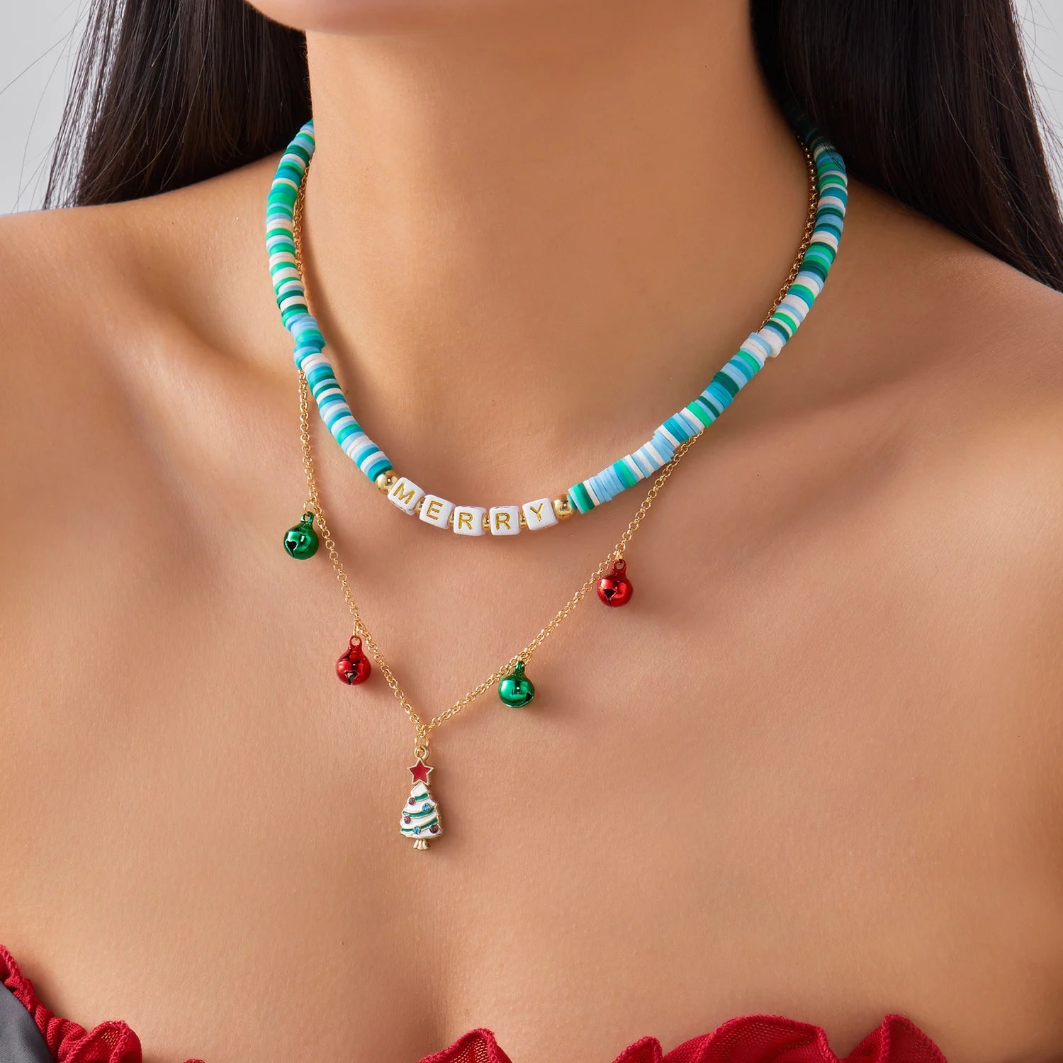 Fashion Christmas Necklaces for Women Santa Claus Xmas Tree Snowflake Elk Snowman Pendant Metal Clavicle Choker Girl Party Gifts