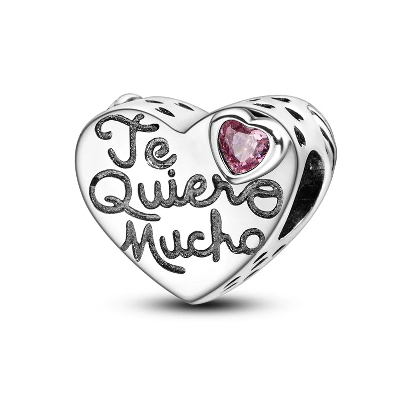 New 925 Sterling Silver Charm Love Heart Warm Family Series Beads Fit Original Charms Bracelets Pendant DIY Jewelry Gift - Madeinsea©