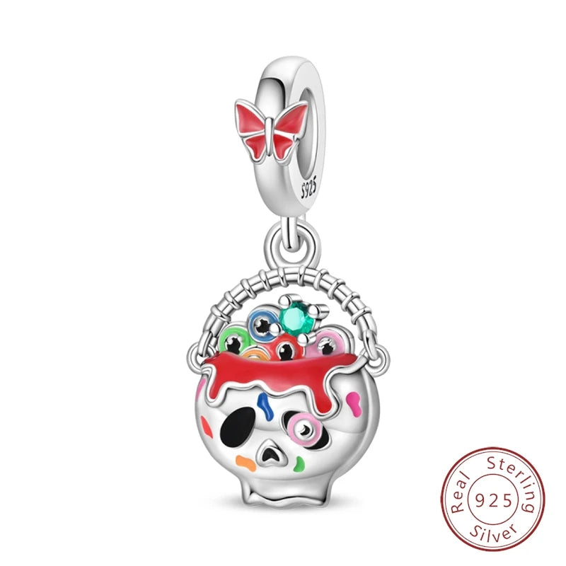 Halloween 925 Sterling Silver Design Charms Beads Pendants Suitable for Original Bracelet DIY Exquisite Making Jewelry