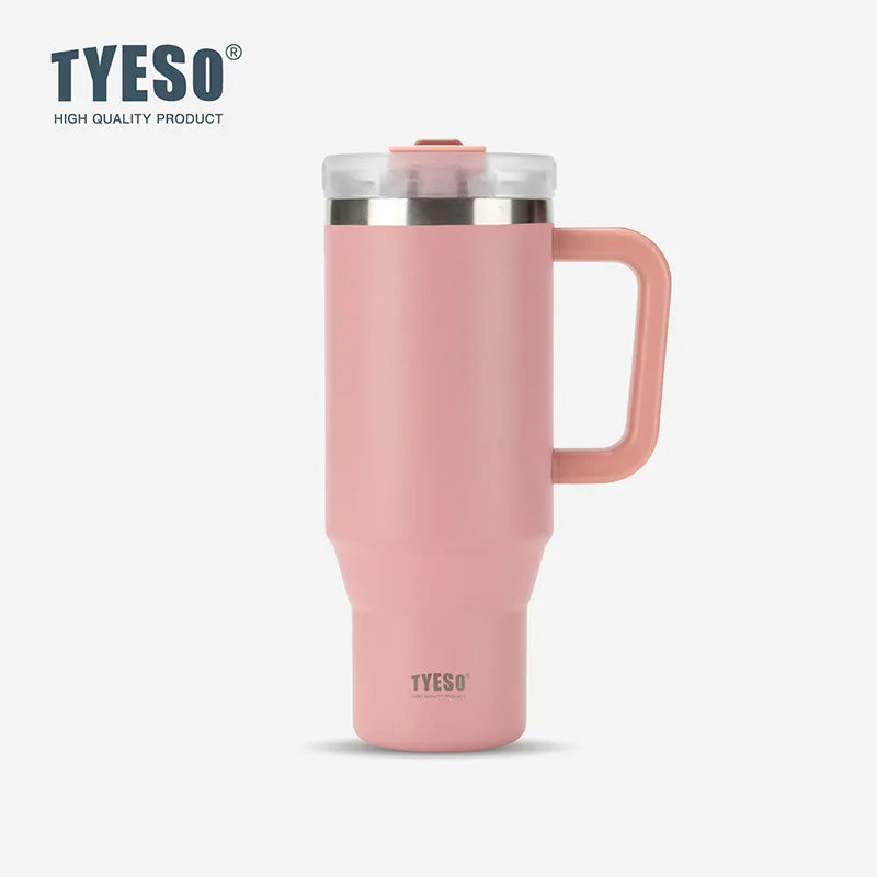 Tyeso Stainless Steel Vacuum Flask Double Wall Insulated Thermos Bottle Hot/Cold Travel Mug Leak-Proof Car Coffee Water Bottle