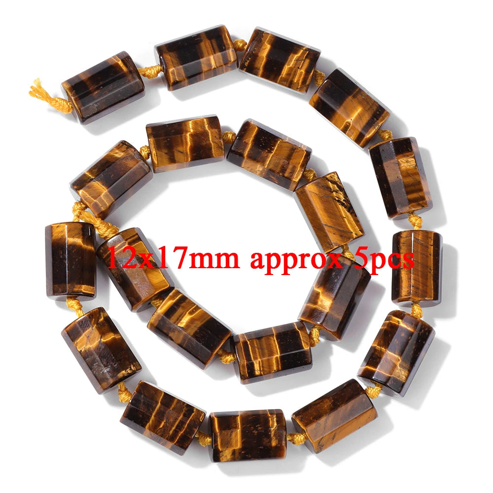High Quality Yellow Tiger Eye Stone Beads Natural Round Heart Rondelle Cube Irregular Loose Spacer Bead For Jewelry Making DIY