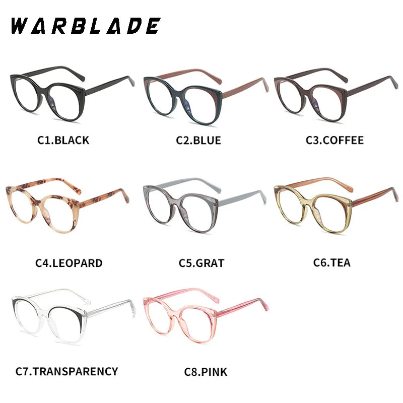 High Quality TR90 Computer Glasses Frame Women Men Anti Blue Light Cat Eye Eyewear Blocking Glasses Optical Spectacle Eyeglass