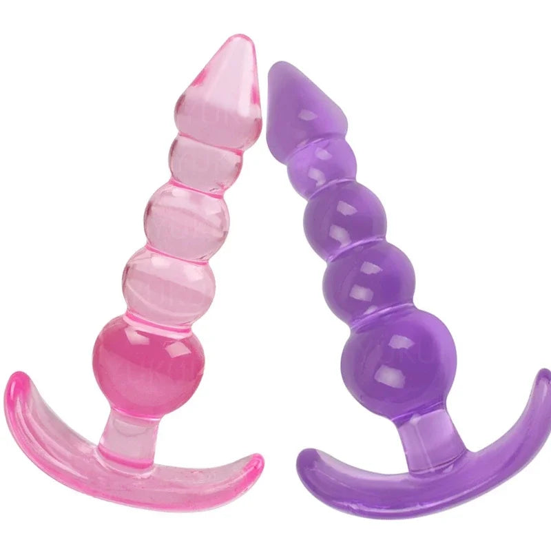 Anal Beads Dildo Soft Silicone Anal Plugs Butt Plug Prostate Massage Unisex Sexy Stopper Adult Sex Toy for Men Women Adult Games