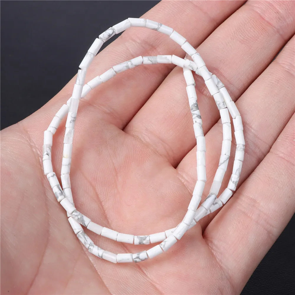 New Arrival Natural Howlite Stone Bead White Turquoises Loose Beads Jewelry Making Perles Gem Loose Beaded Diy Bracelet Necklace