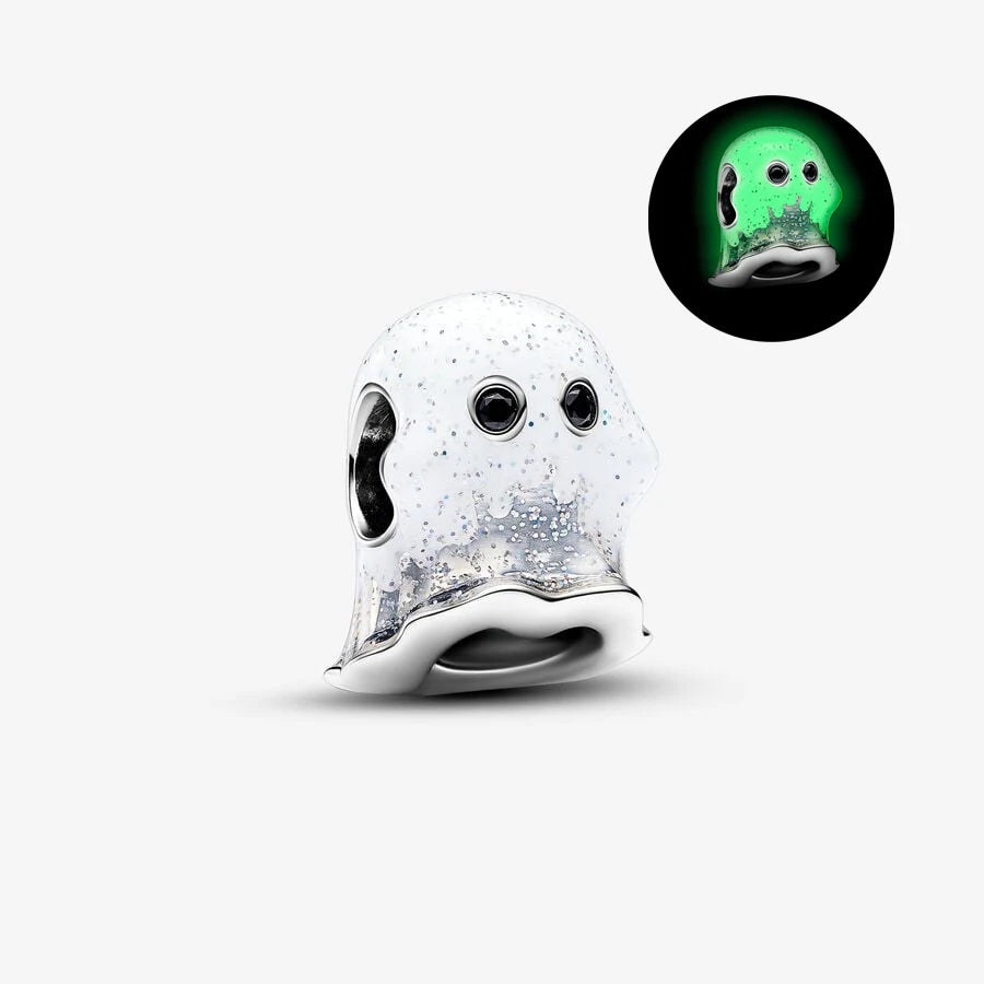 New 925 Sterling Silver Halloween Glow-in-the-dark Coffin Boo Skull Pumpkin Charm Bracelets Pendant Jewelry Halloween gifts