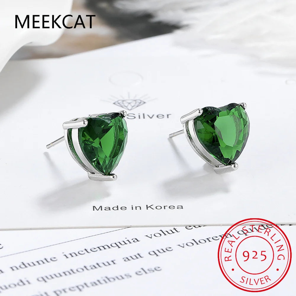 1CT 2CT 4CT Heart Cut Moissanite Stud Earrings for Women Luxury Quality Lab Diamond S925 Sterling Silver Bride Jewelry Brincos