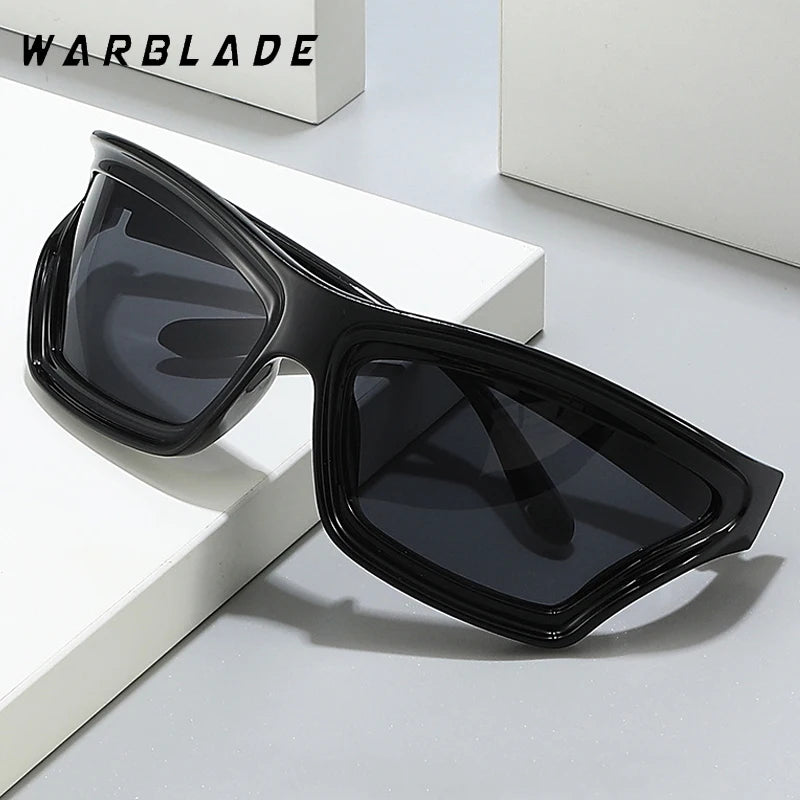 Fashion Oversized Cat Eye Sunglasses Men Women Y2K Punk 2025 New Luxury Brand Irregular Outdoor Sports Cycling Sun Glasses UV400