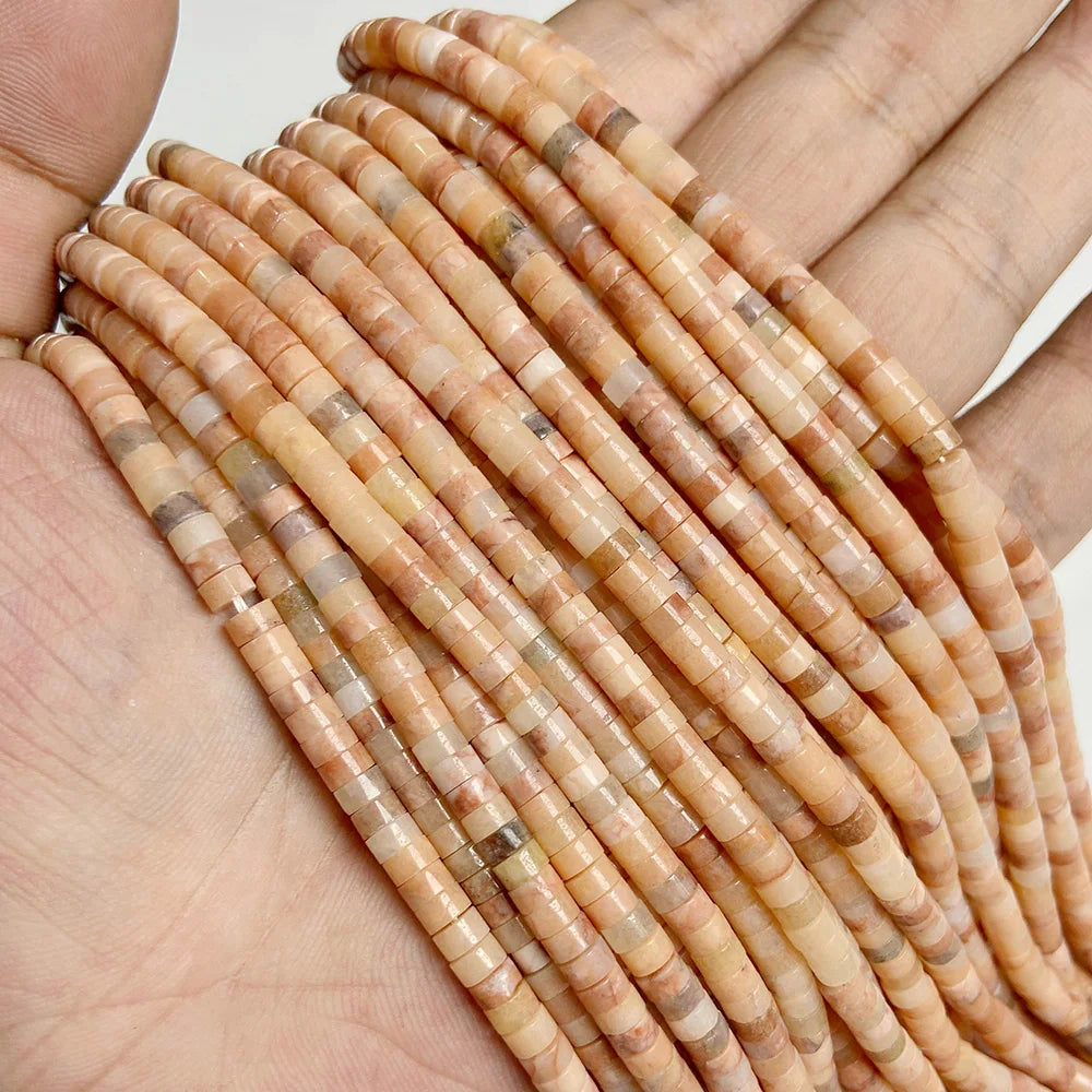 2x4mm Blue Flat Round Stone Bead Imperial Agates Jades Rondelle Loose Beads For Jewelry Making DIY Bracelets Necklace Handmade