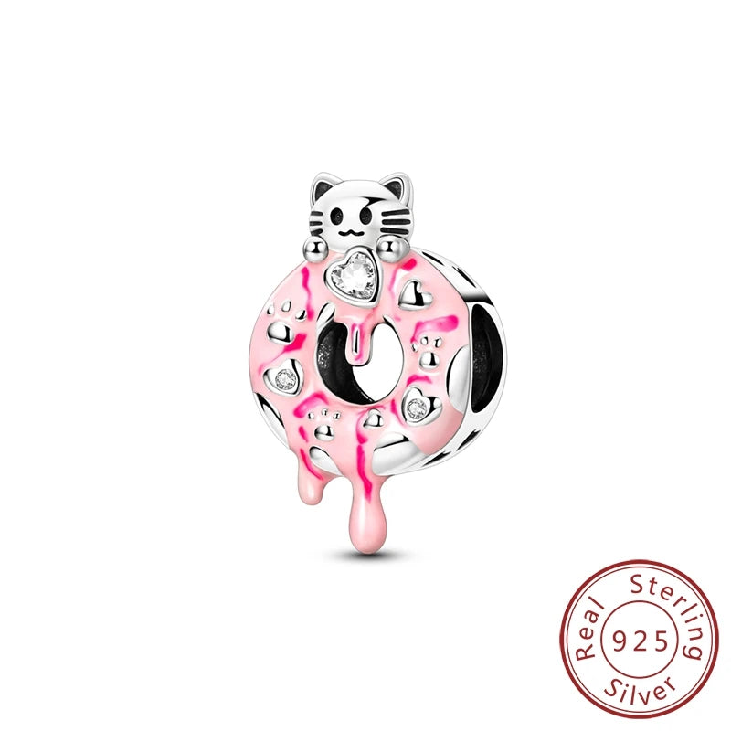 Original Charms Beads 925 Sterling Silver Cherry Strawberry Avocado Watermelon Fruits Charms Pendants For Woman Jewelry Making