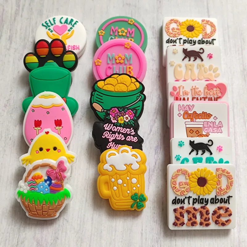 20 stücke Ostern Silikon Perlen Cartoon BPA FREI Food Grade Silikon DIY Schnuller Kette Perlen Baby Zahnen Spielzeug Schmuck Zubehör