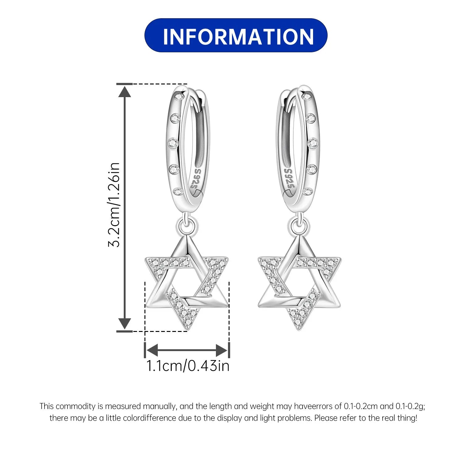 PANPOKI 925 Sterling Silver Shining Starry Sky Series Drop Earrings Women Earrings Charm Fashion Versatile Party Jewelry Gifts