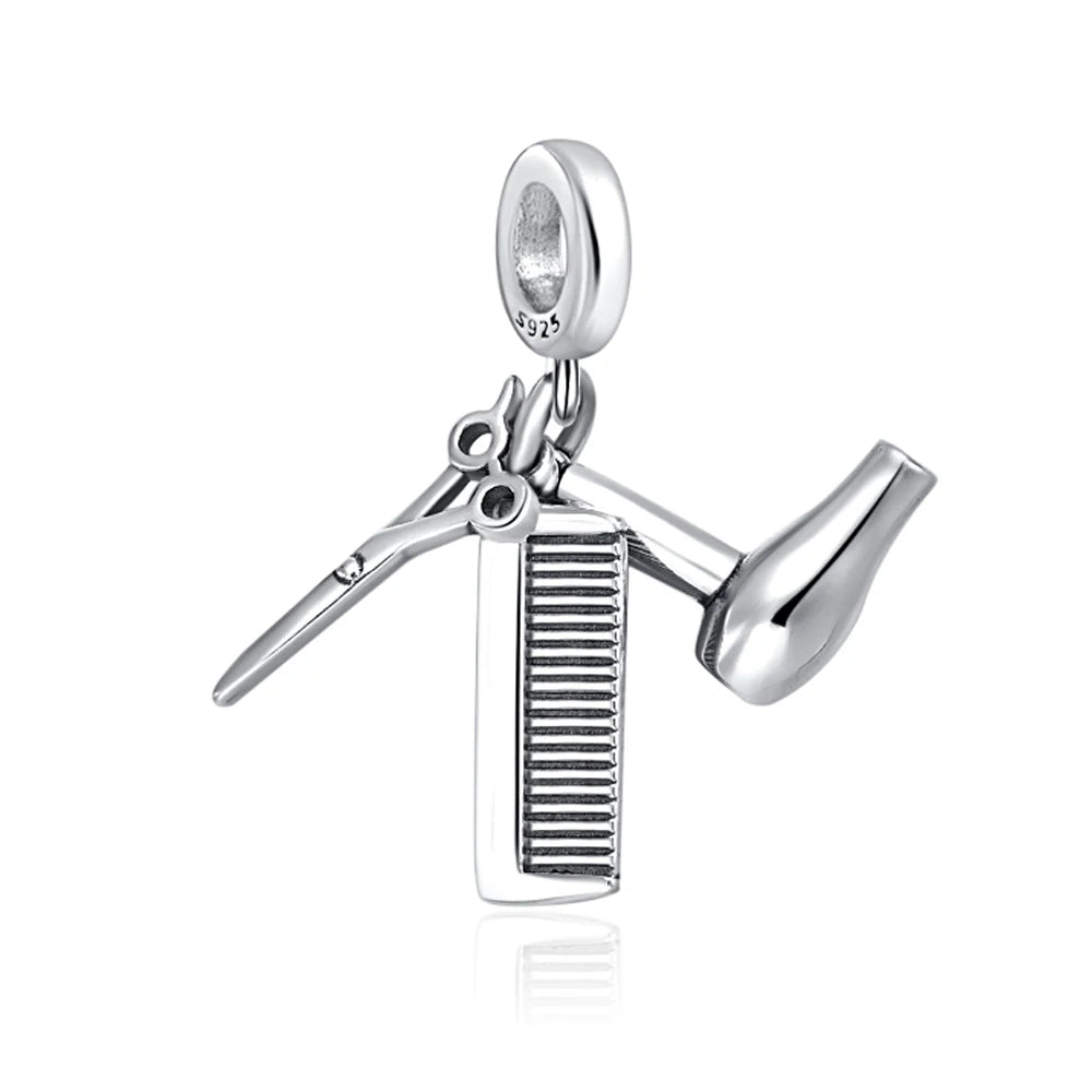 New Original 925 Silver Plated Accessories Fashion Charm Perfume High Heels Bead Fit Pendant Bracelet For Women DIY Jewelry Gift