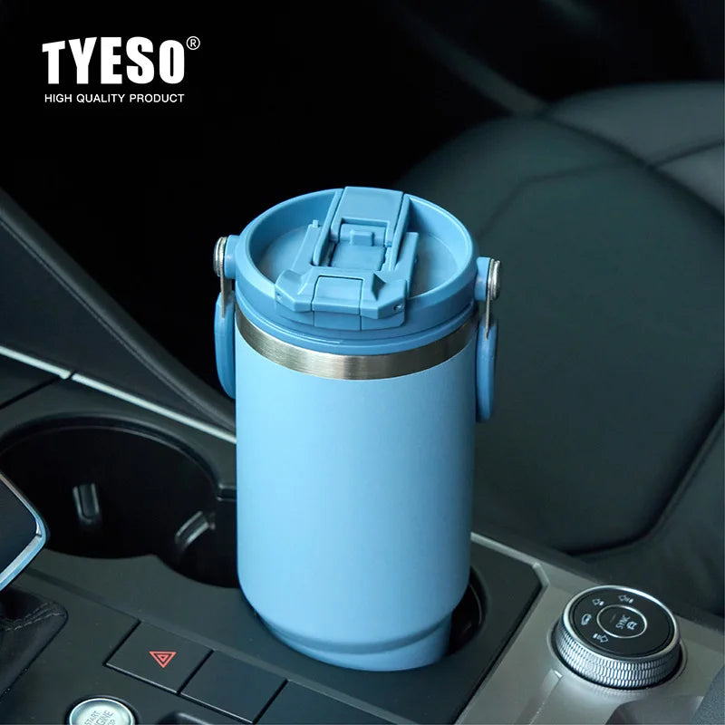Tyeso Stainless Steel Coffee Cup Cold And Hot Double-layer Insulated Cup Tumbler Thermo Water Bottle Car Travel Mug Vacuum Cup