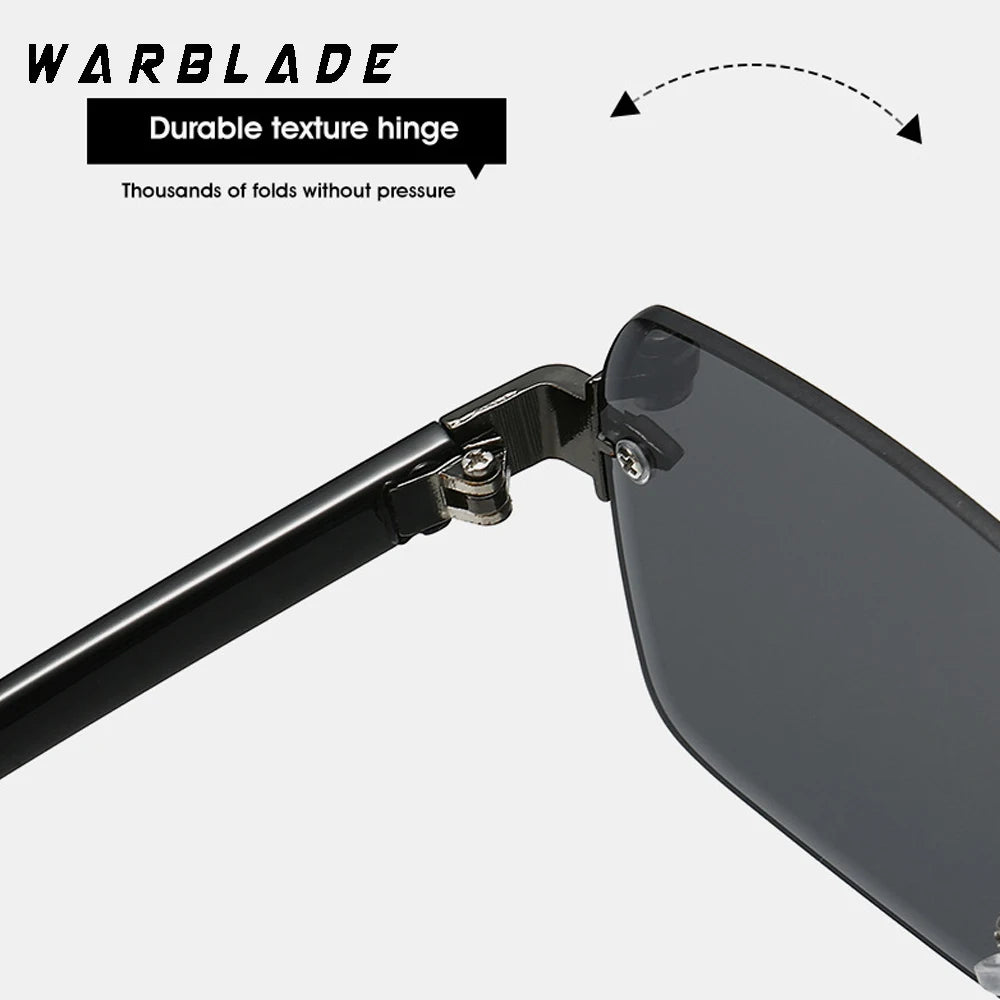 Luxury Square Sunglasses Men Retro Brand Designer Fashion Rimless Sun Glasses Shades Cutting Lens Ladies Frameless Eyeglasses