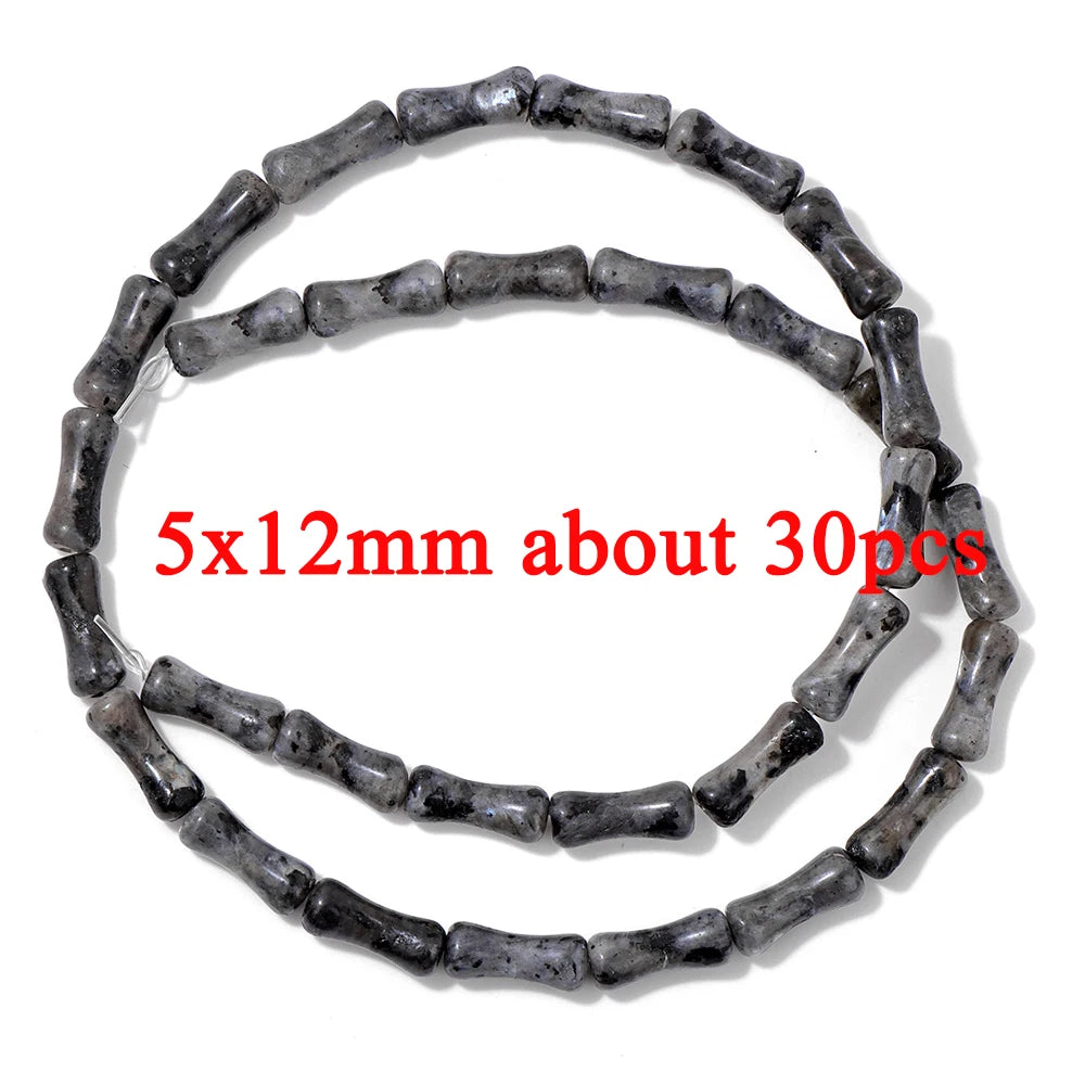 Natural Dark Labradorite Stone Bead Black Spectrolite Faceted Round Leaf Square Loose Spacer Beads For Jewelry Making Handmade