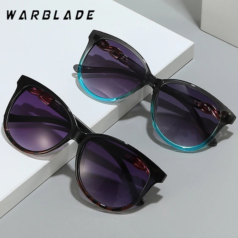 Elegant Ladies Cat Eye Sunglasses Women Luxury Brand Alloy Frame Twist Leg Shades Oversized Sun Glasses Female Outdoor Goggles