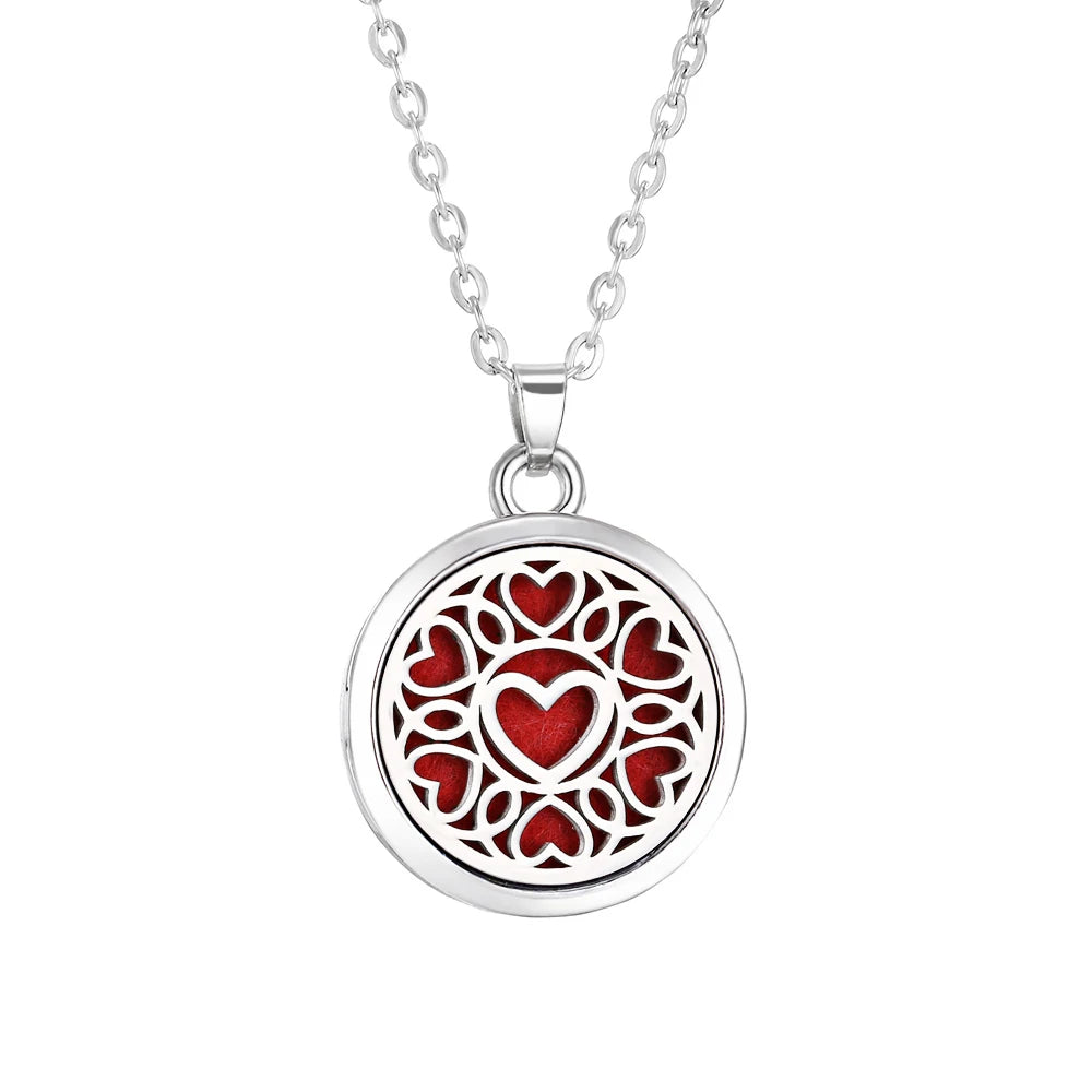 Tree of Life Aromatherapy Necklace Perfume Essential Oil Diffuser Alloy Stainless Steel  Locket Pendant Aroma Diffuser Necklace - Madeinsea©