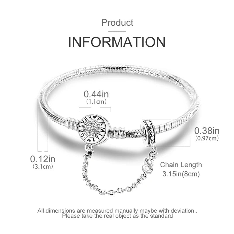 New Original 925 Sterling Silver Bracelet Heart Butterfly Bracelet For Women Fit Original Bracelet Charms Beads Jewelry DIY Gift