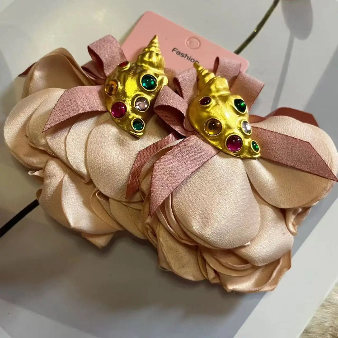 ZAA Personalized Trendy Resin Flower Water Drop Long Earrings