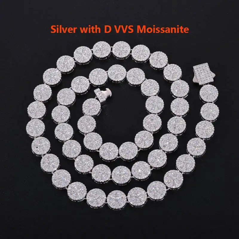 Original Full Moissanite Necklace Chain Silver 925 Plated 18k White Gold for Men Women Bracelets Fine Jewelry with GRA Certified