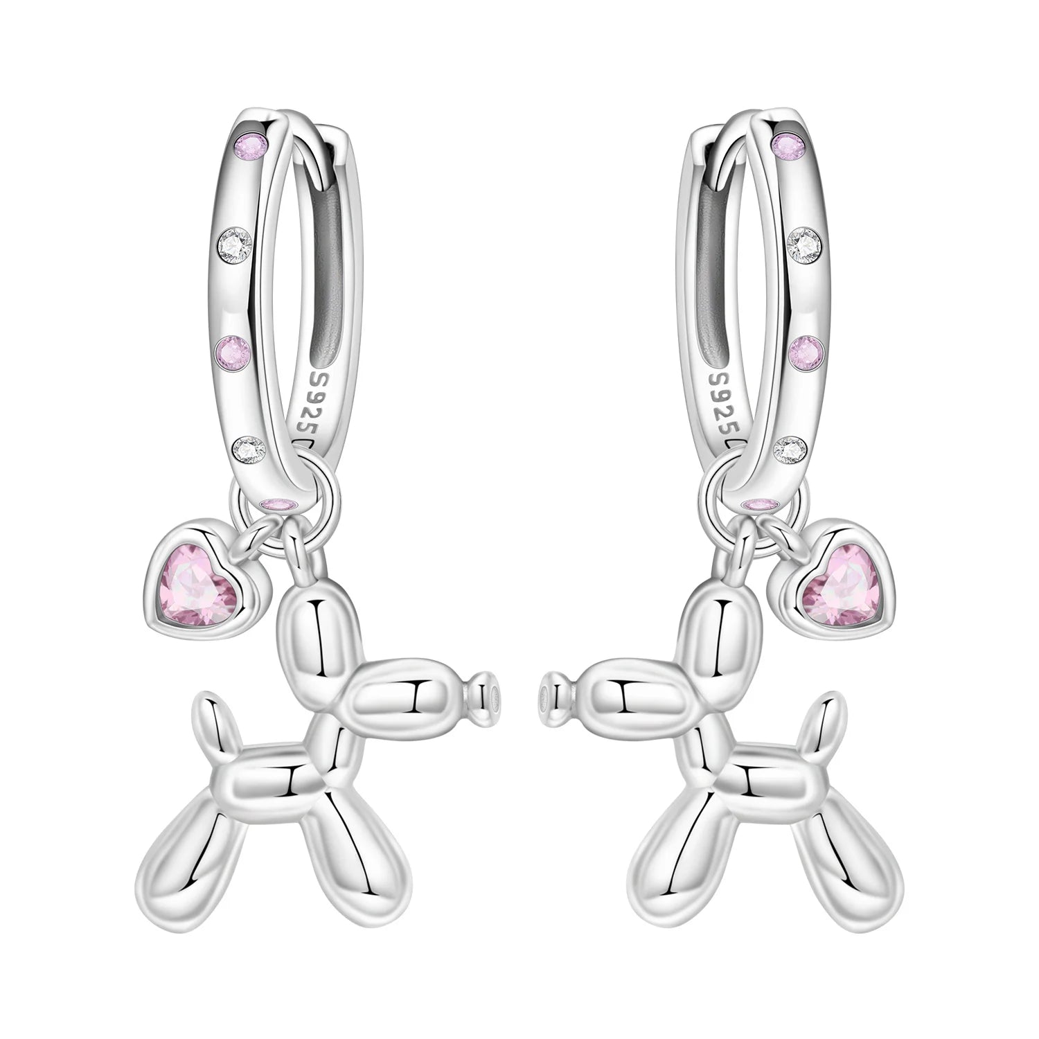 PANPOKI 925 Sterling Silver Double Layer Pet Paw Print Drop Earrings Women Earrings Charm Fashion Versatile Party Jewelry Gifts