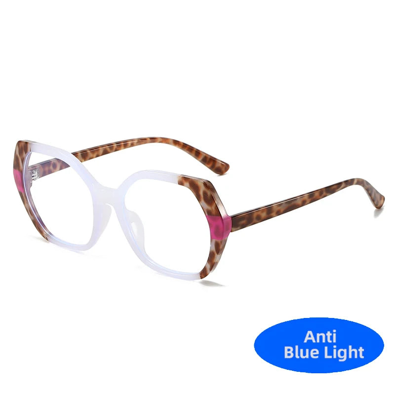 New TR90 Vintage Anti Blue Light Optical Polygon Sexy Ladies Glasses Women Luxury Brand Designer Trend Myopia Eyewear Frame Lady