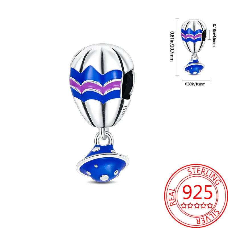 925 Sterling Silver Paris Tower Aircraft Travel Charm Pendant Beads Fit Charm Original Bracelet for Women Jewelry Making