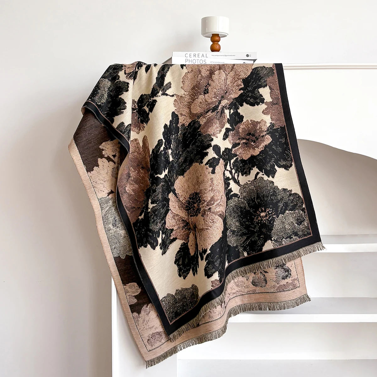 Women Winter Thick Warm Faux Cashmere Scarf Fashionable Luxurious Blanket Scarf Patterned with Design - Madeinsea©
