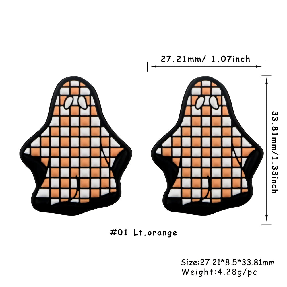 Lot de 5 ou 10 perles en silicone stéréoscopiques en forme de pingouin et de singe pour la fabrication de porte-clés et de bracelets faits à la main