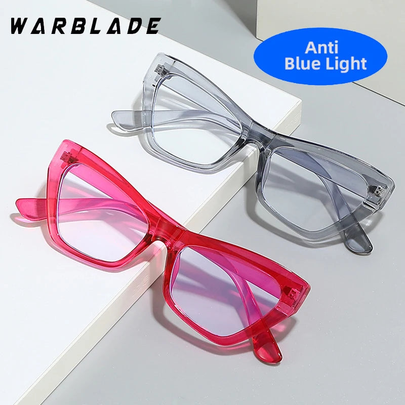 Anti Blue Light Cat Eye Glasses Women 2025 New Luxury Small Frame Y2K Punk Eyeglasses Vintage Computer Goggles Gafas De Lectura