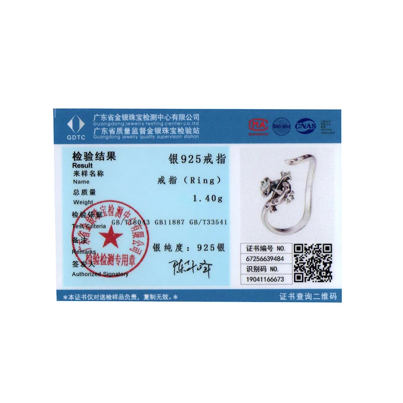 BISAER Real 925 Sterling Silver Iris Snake Open Ring Retro Flowers Band Adjustable Size 5-9 for Women Party Fine Jewelry ECR1136