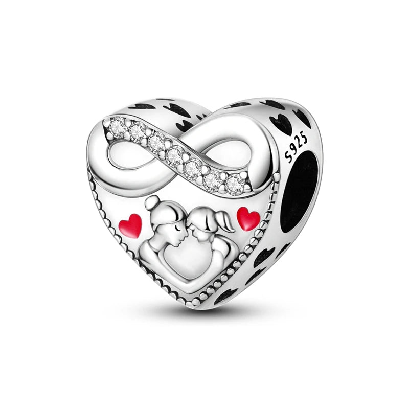 New 925 Sterling Silver Charms Bead Red Cherry Strawberry Love Heart Charm Fit Original Bracelet Pendant DIY Jewelry For Women - Madeinsea©