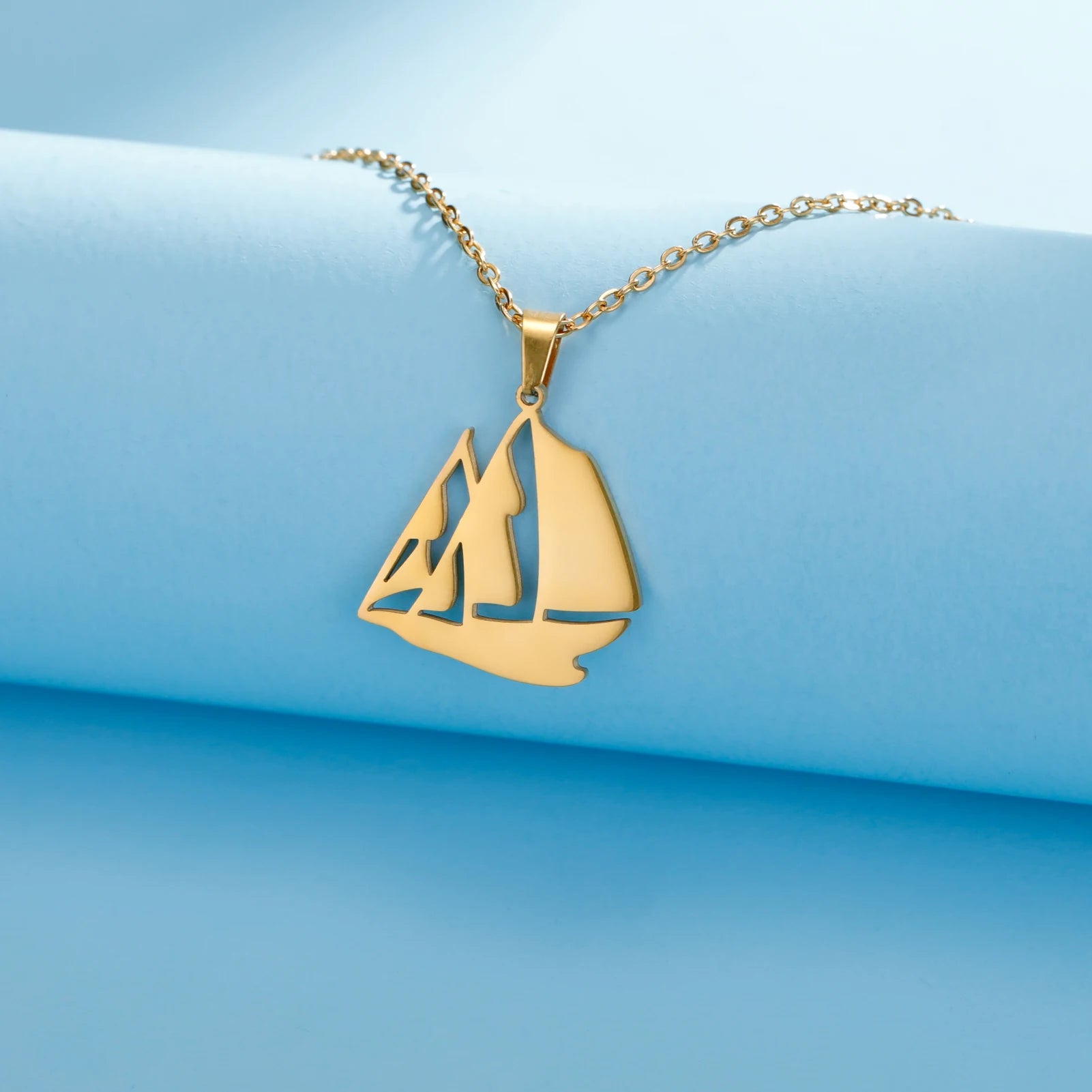 Sailboat Stainless Steel Ocean Necklace - Madeinsea©
