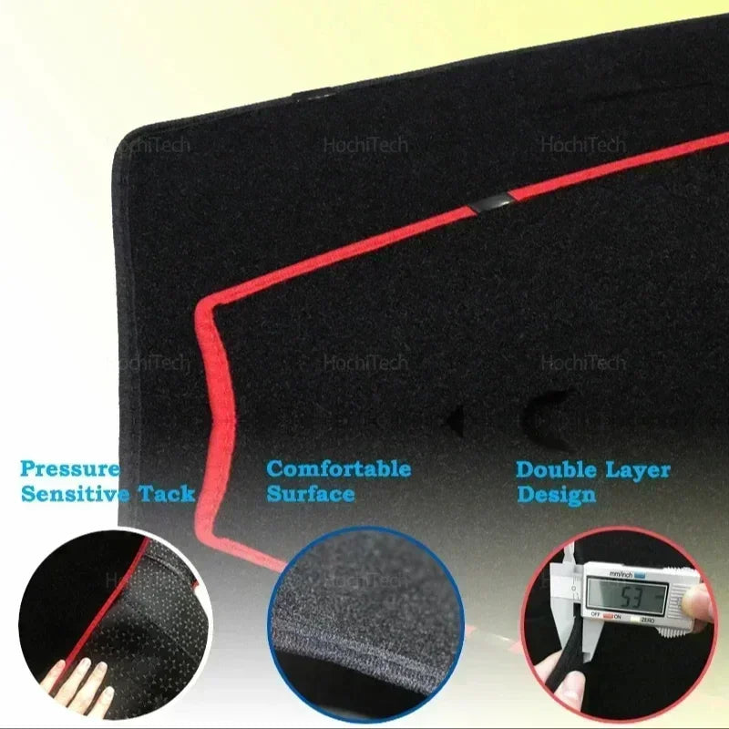 Car Dashboard Cover Avoid Light Pad Instrument Panel Mat Case Carpets for Peugeot 107 Toyota Aygo AB10 AB20 AB30 2005-2014