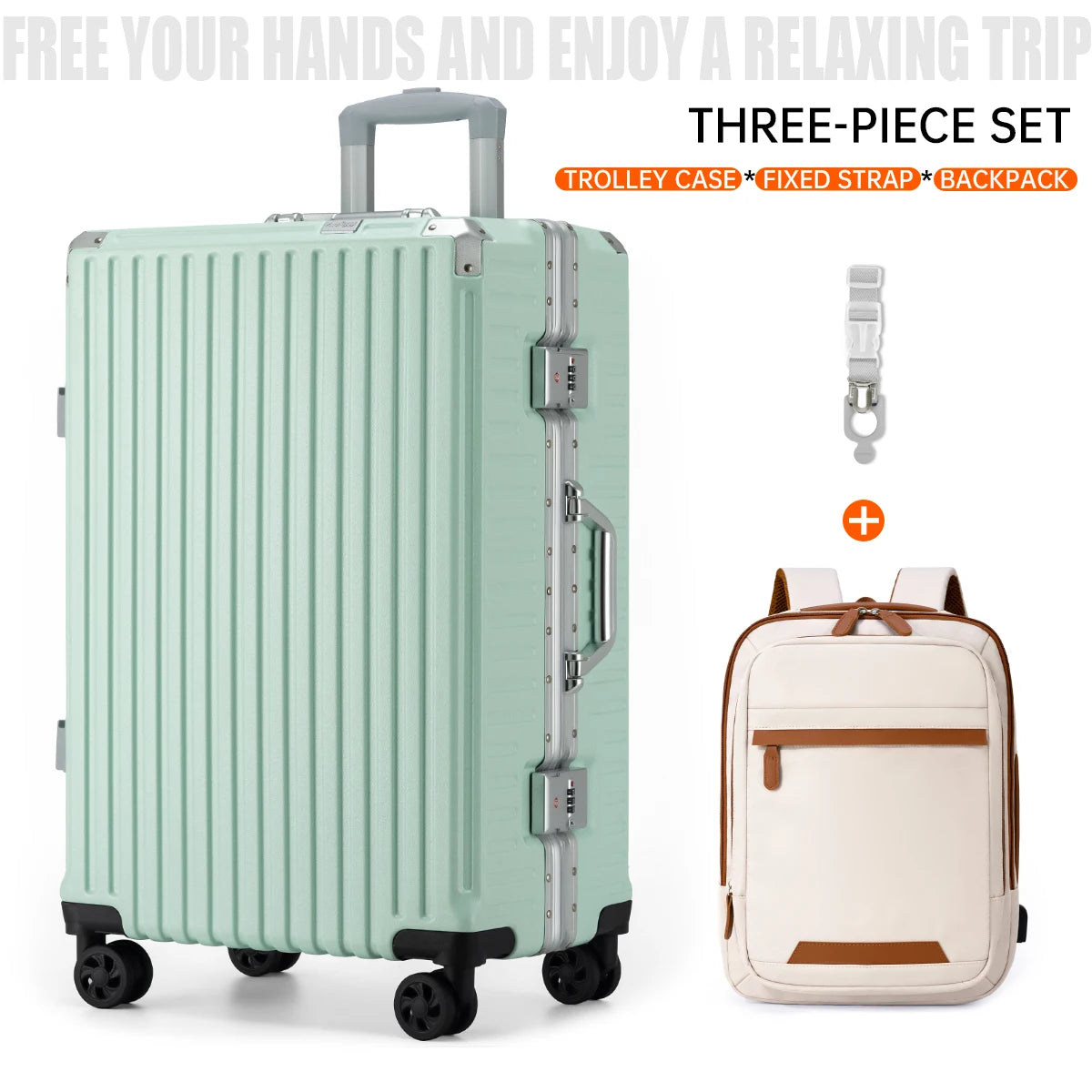 Trolley Luggage 20 24 26 28 Inch Aluminum Frame Rolling Luggage Case USB Travel Suitcase on Wheels Combination Lock Carry-On Luggage - Madeinsea©