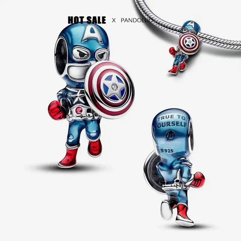 2025 new in Spider Man charm beads Hulk Iron Man 925 sterling silver charm Marvel bracelet charm DIY women's jewelry gift